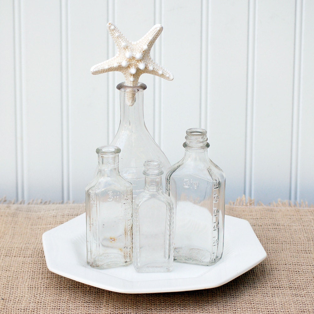 Vintage Apothecary Bottle Collection- " Clearwater Cove "
