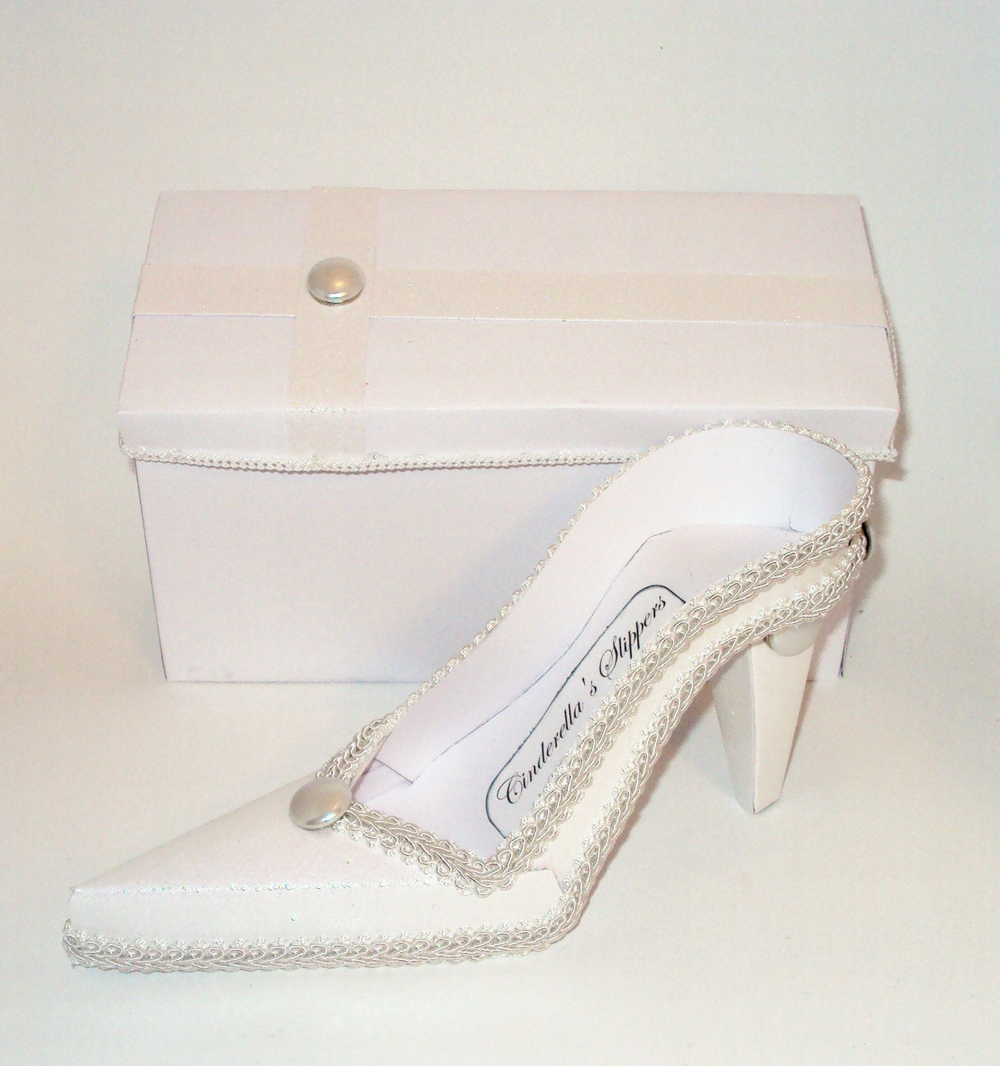 Paper Art Shoe White Wedding Large Decoration Centerpiece