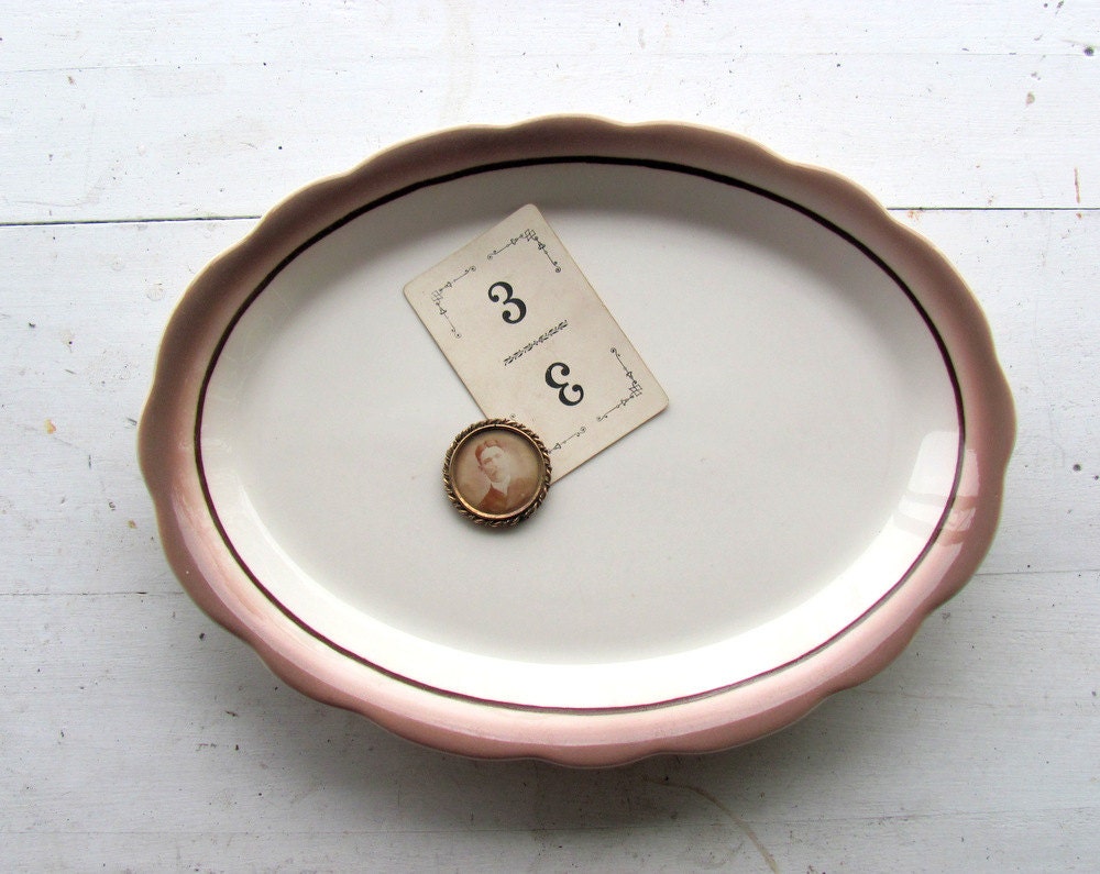 Vintage Buffalo China Serving Platter Ironstone White Dish Restaurant Ware