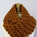 Butterscotch Orange Extra Long Chunky Knit Infinity Cowl Scarf