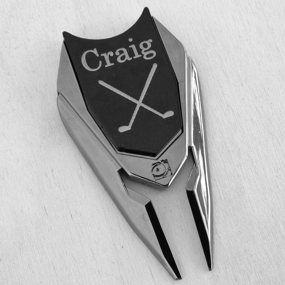 Personalized Divot Remover / Golf Ball Marker - Customized - Free Engraving, Groomsmen Gift