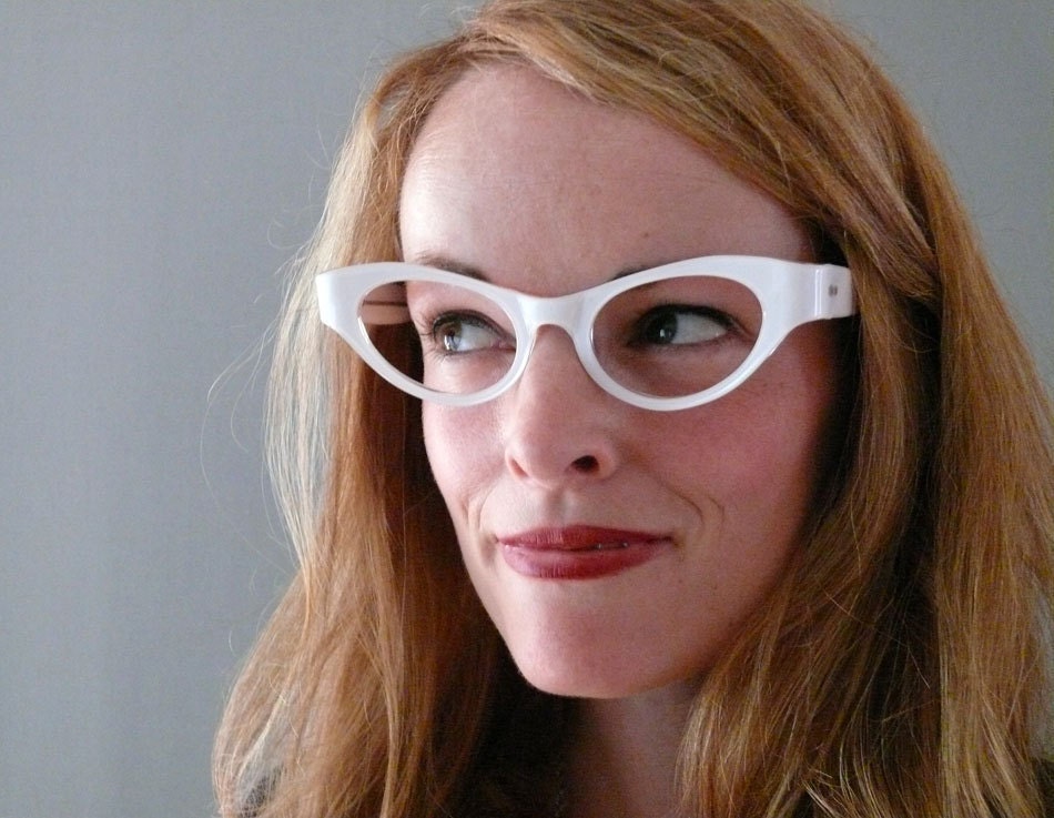 Holiday 20% Off Sale.. 1950s frames / 50s eyeglasses new old stock pearl white frames