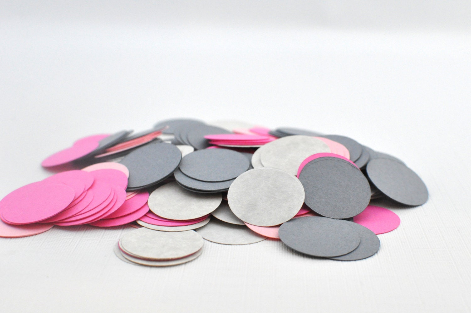 Wedding Decoration Confetti - Theme Party Decor - Shades of Pink and Gray - Birthday Party Decor - Popular Color Pantone
