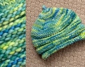 NEWBORN ACCORDIAN hat - photography prop - shades of blue, yellow, green, jade, emerald