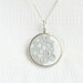 Textile necklace with grey lace in vintage style - bridesmaid jewelry, gift for her