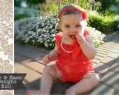 Red Ruffle Romper-Ready to Ship- Only 4 small and 1 large available