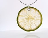 Lime Necklace - Real Fruit Jewelry - Fruit Necklace - Fruit Jewelry