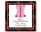 Custom Corset Stickers for Bachelorette Party or Lingerie Shower Il_170x135