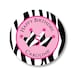Custom Princess and Zebra Print Birthday Stickers or Address Labels - 2 inch Round