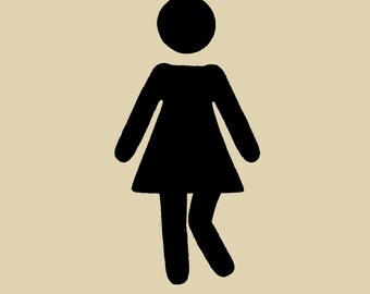 Wee Wee Dance 5x7 The Girl Bathroom Decor