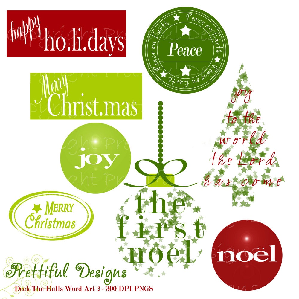 50% OFF SALE Christmas Word Art - Personal or Commercial Use - Mistletoe Set 2 (465) Il_570xn
