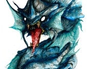 Gyarados - Matte Print - 13"x19"