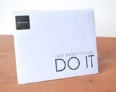white writing paper set of five: you can do it