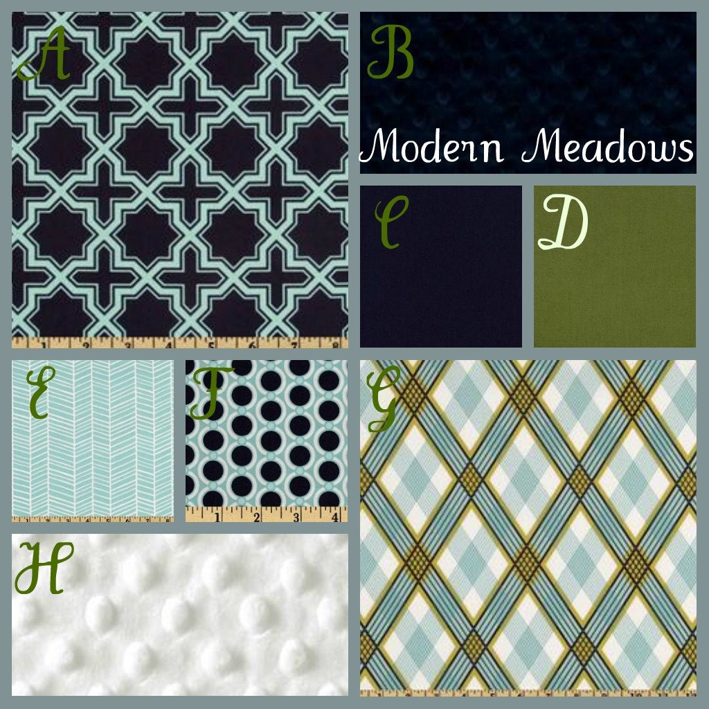 2 piece set in Modern Meadows  Bumpers/Straight Box Skirt