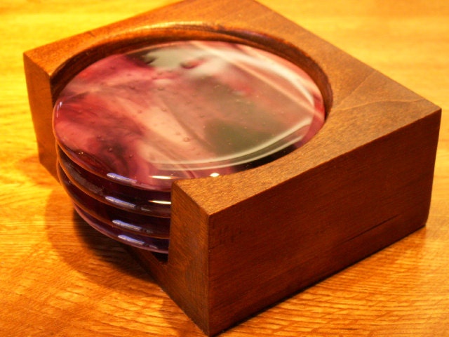 fused glass coasters