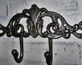 Shabby Chic  Metal Wall Hook, Coat Rack ,Bathroom hook,Oil Rubbed Bronze, Towel Rack , Mudroom / Shabby Chic Decor