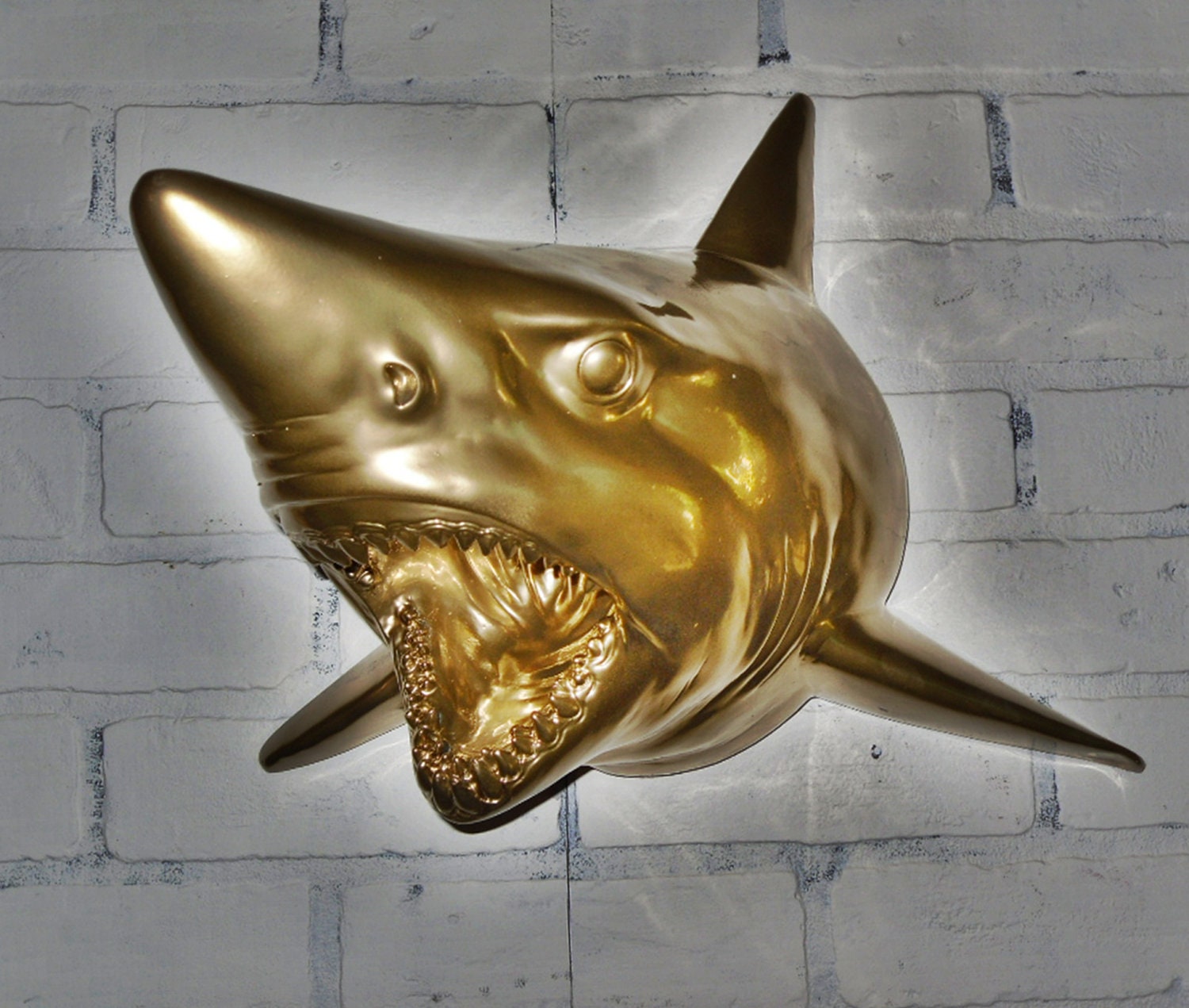 resin shark sculpture