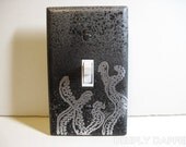 Silver and Black Tentacle Switchplate Cover - Deeply Dapper Light Switch Plates