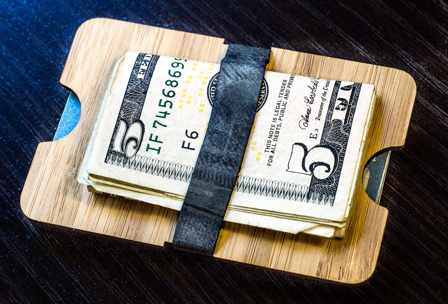 LootStrap, bamboo & recycled innertube wallet