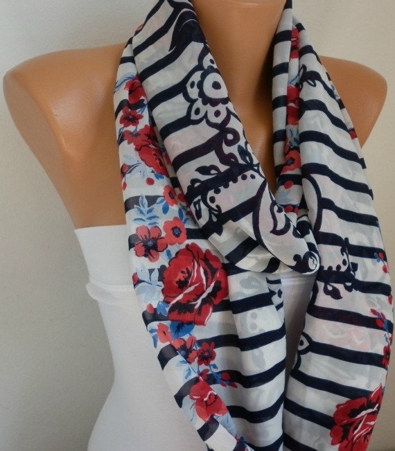 Infinity Scarf Shawl Circle Scarf  Loop Scarf Summer Scarf Gift -fatwoman