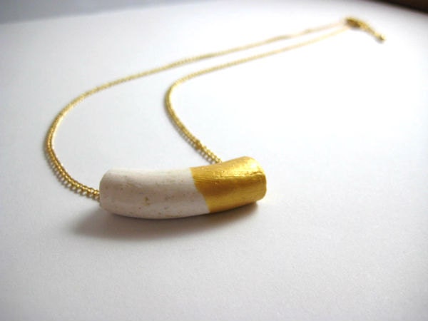 Gold Tusk Necklace