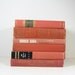 Salmon Peach Decorative Books, Vintage Photo Props, Vintage Wedding Decor