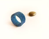Custom peyote band ring. Seed bead modern fashion jewelry. unisex, simple, minimalist