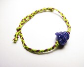 Laughing Buddha Bracelet ( Purple / Lime-Purple )