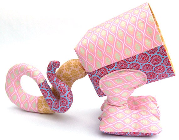 vintage fabric ooak handmade decorative creature