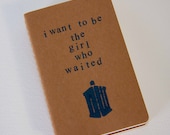 the girl who waited - hand stamped moleskine notebook pocket size