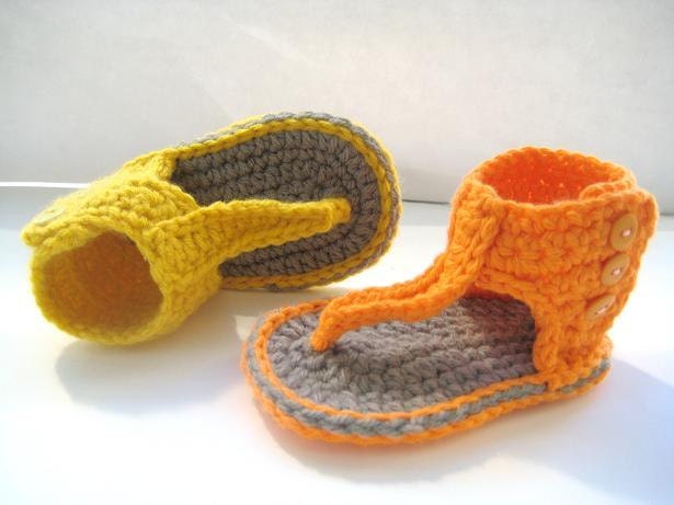 Crochet Pattern for Baby Sandals or Booties  - Pdf Pattern - Gladiator Sandals