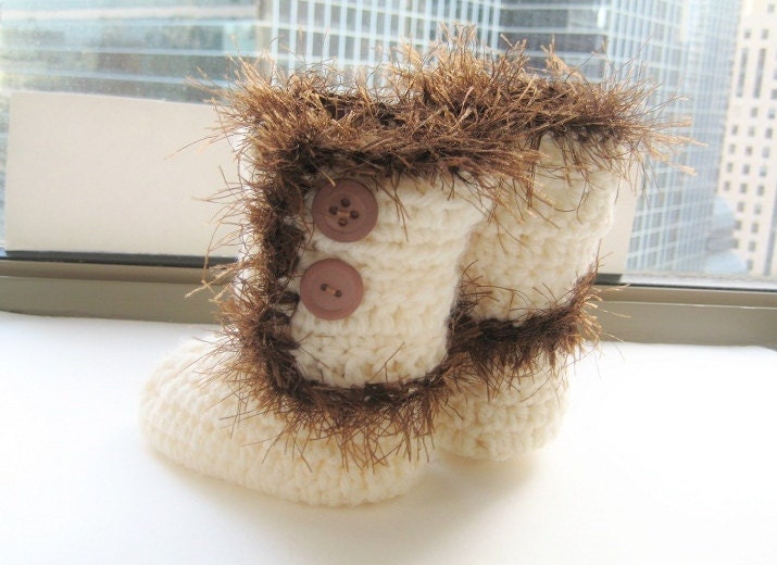 Baby Boots Crochet Pattern, Baby Crochet Pattern, Baby Booties Pattern, Furry Boots for Baby