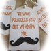 Custom for Britni - Mustache Party Favor Tag Gift Punny Hang Tag, 10 piece, Red Printing TeamScrapbookNinjas