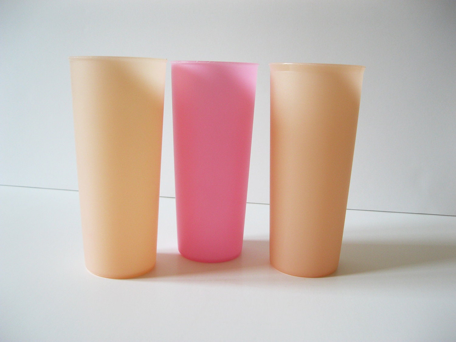 Vintage Pastel Plastic Tupperware MUST HAVE Tumblers Retro Kitchen Ware Pretty Colored Vintage Cups For Children Housewares No. 61
