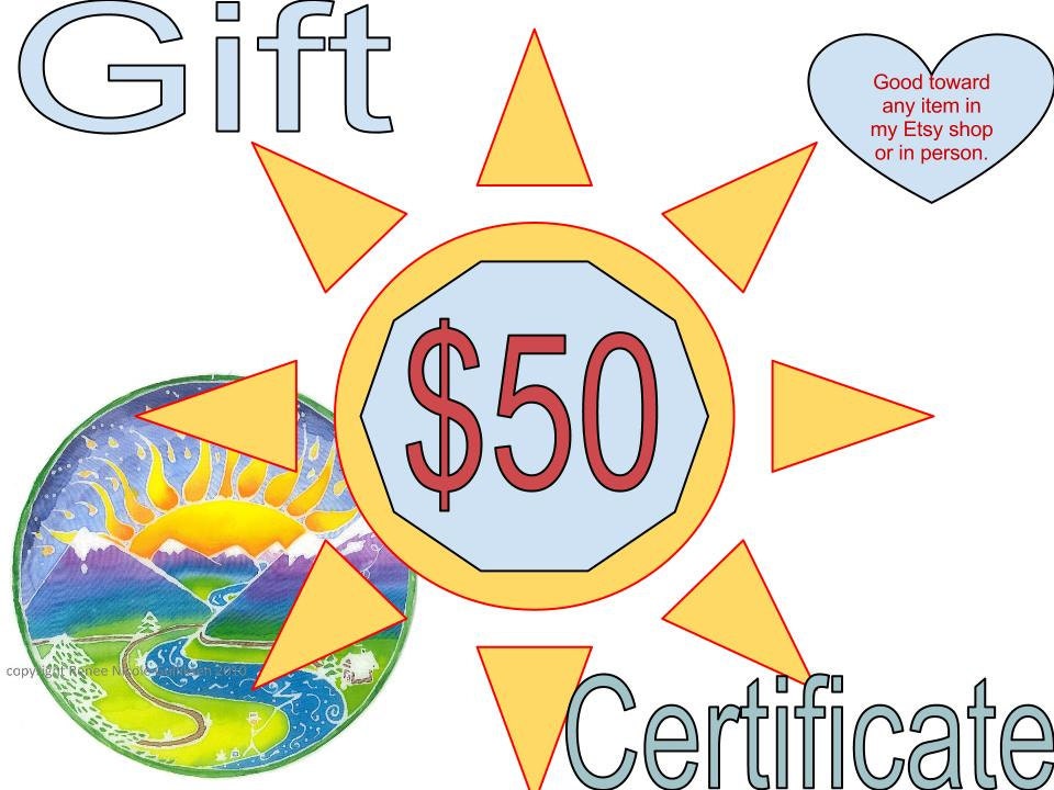 Gift Certificate Fifty Dollars