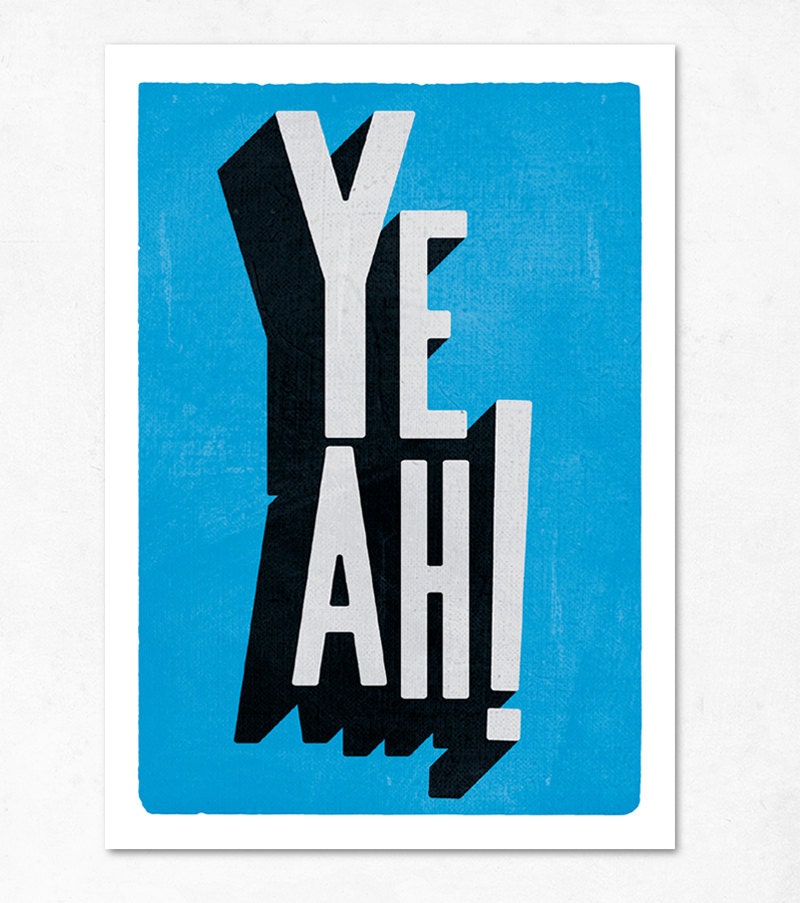 Yeah, blue version. Large illustration print 11.70 x 16.50 (A3). (Special spring offer: Get a geometric poster for free)