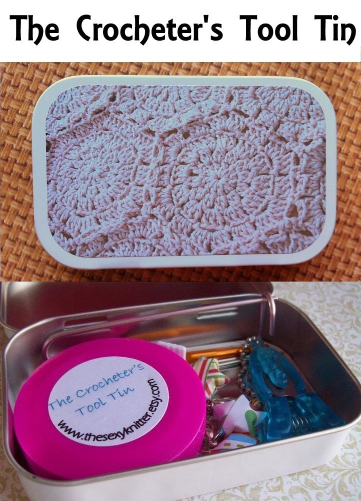 Hexagons: The Crocheter's Tool Tin for your Crochet Project Bag