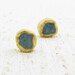 Gold Studs - Apatite 24k Gold Studs - Post Earrings