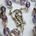 Lilac Czech Glass Five Decade Catholic Rosary