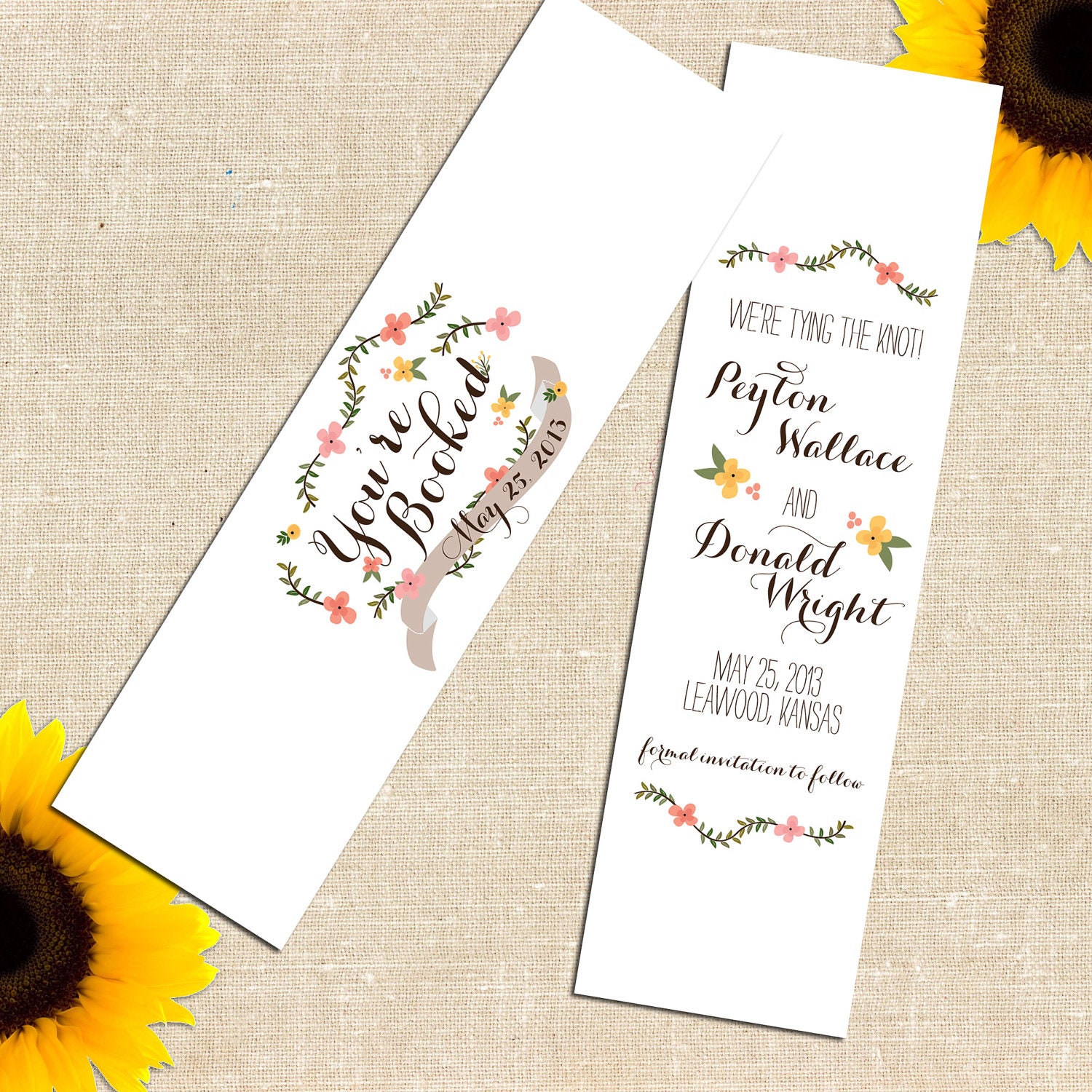 DIY PRINTABLE Carolina Save the Date Bookmark