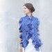 Ruffles royal blue scarf felting wool luxury neon oht winter wedding bridesmaid idea for her fall autumn fashion