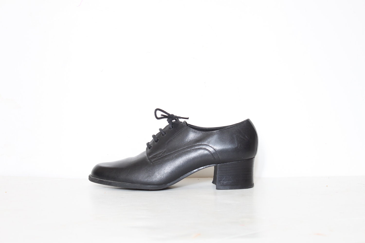 Black Women Heel Oxfords size 7 1/2