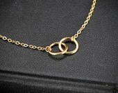 Gold Interlocking bracelet, Bridesmaid Jewelry, Wedding Jewelry, Everyday Simple Dainty Bracelet, Gold Rings Infinity Bracelet