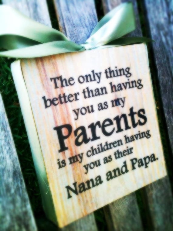 The Original Parents Grandparents Block Sign Choose Your Endearing Names See SHIPPING TIME in decription