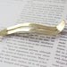 Large Vintage Prong Style Barrette Goldtone Wave