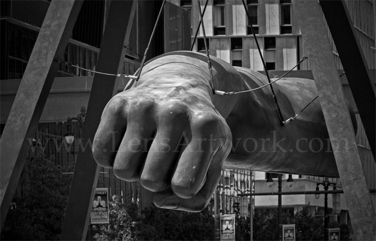 The Fist of Detroit - black and white fine art photograph