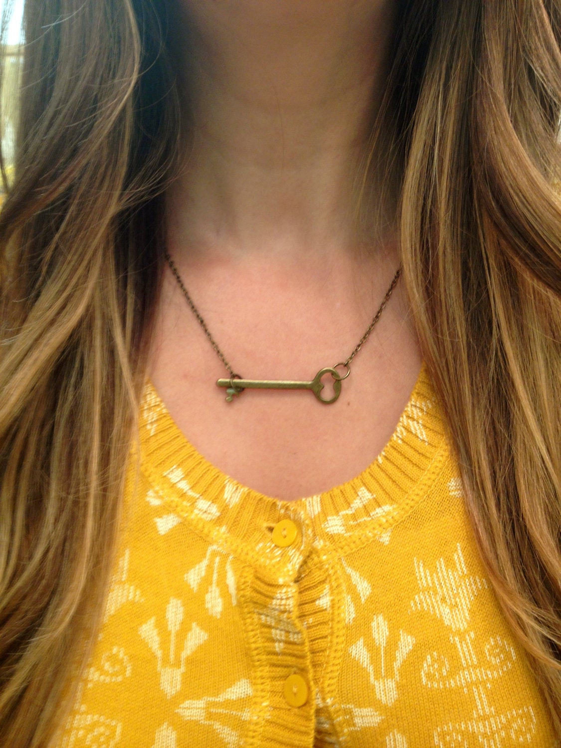 Bronze Key Necklace