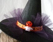 Halloween Witch Hat - Scaredy Pumpkin - Miniature
