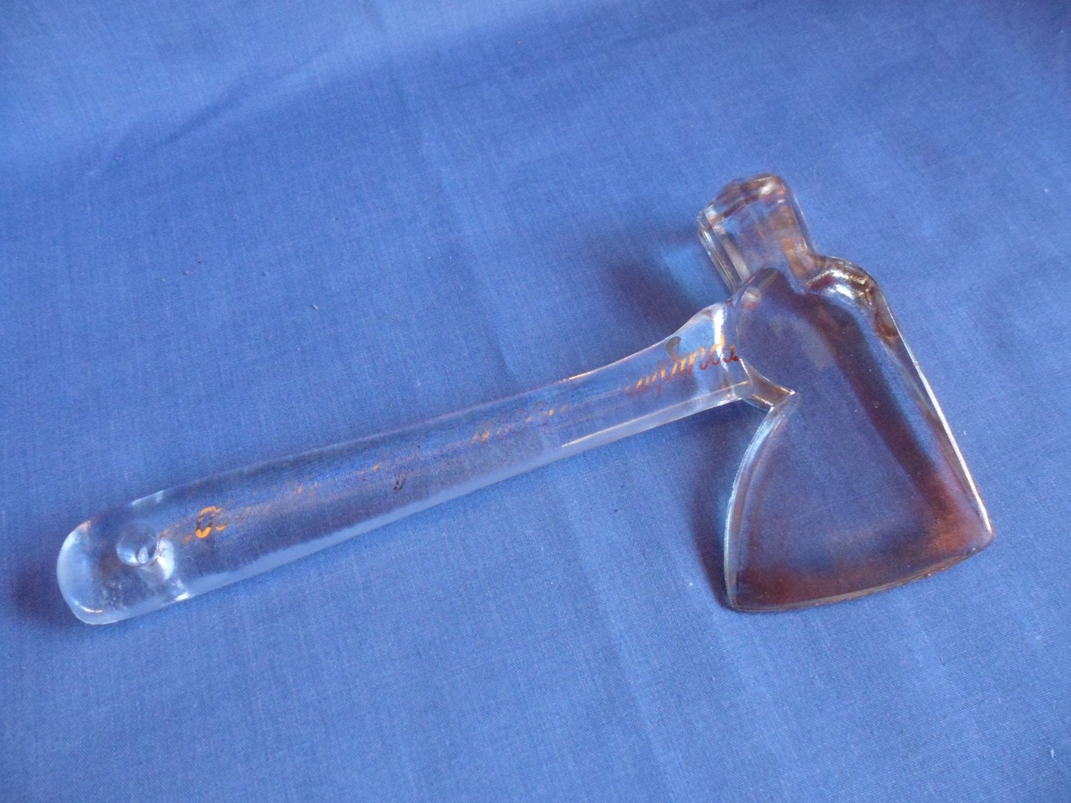 Antique Glass Tomahawk Hatchet   Souvenir of Indiana