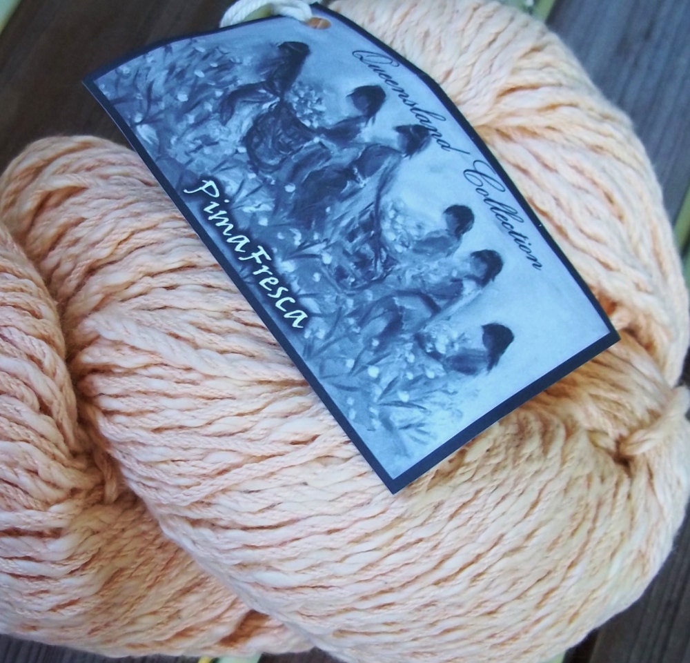 Sunshine - Queensland Pima Fresca Yarn - 100% Pima Cotton Yarn - 100g skein - pale neutral yellow